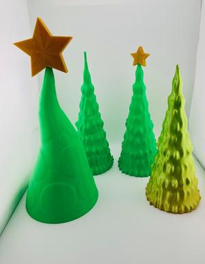 3 Christmas Decor Trees Set -Vase Mode