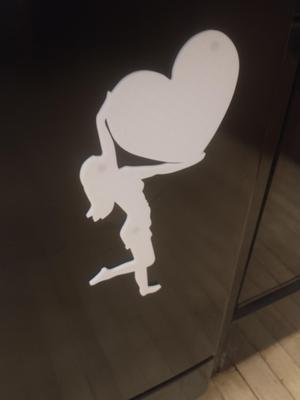 Woman with Heart Magnet Art