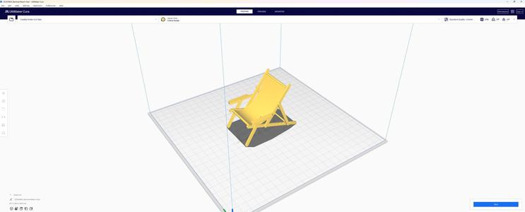 Reclined Beach Chair