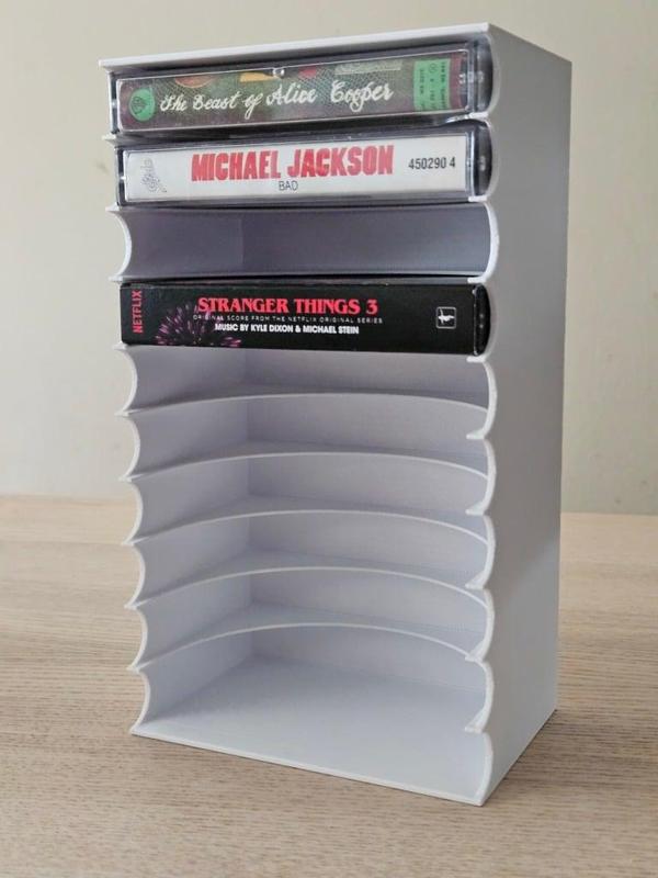 Cassette Rack - 10 Tapes, under 200mm