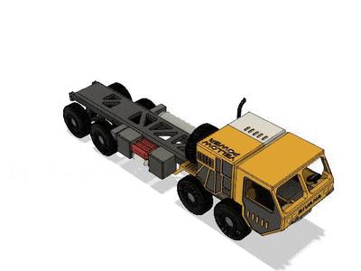 Yellow Military Truck Chassis