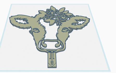 1 Hook Cow Keyholder