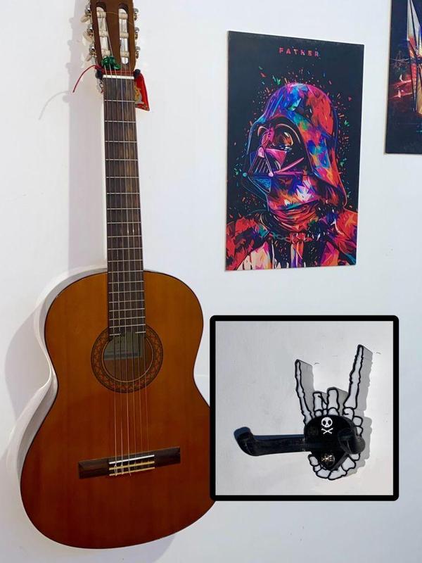 Sick skeleton guitar Wall Support (IMPROVED)