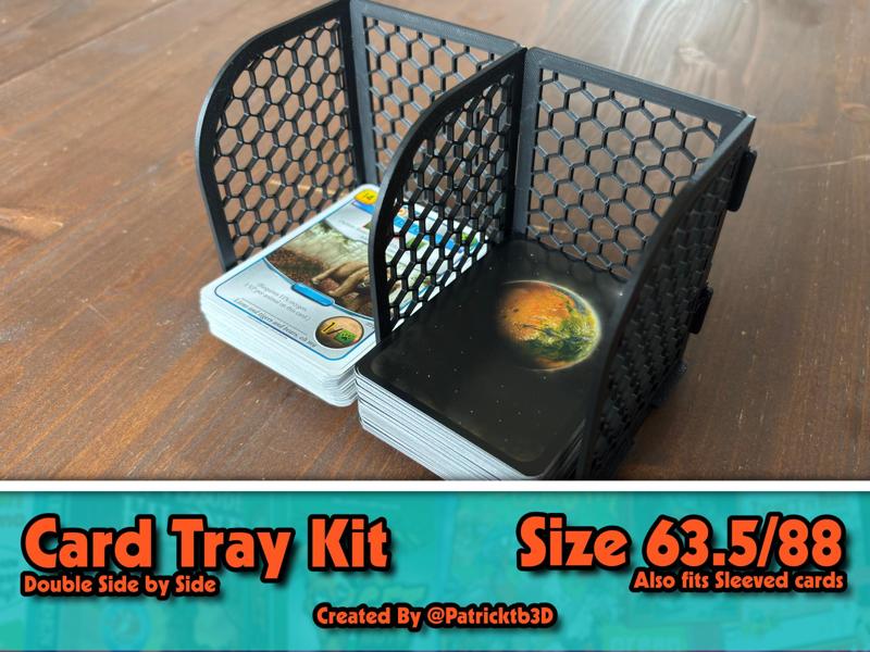 Card draw/discard Double side by side tray kit