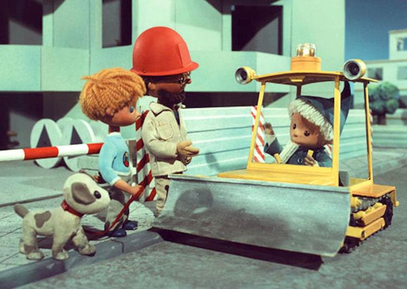 Sandmann (Jon Blund) small Planierraupe (Bull Dozer)