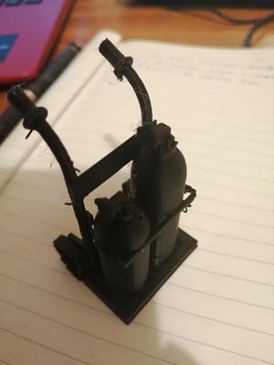 Co2 Gas bottles on trolley