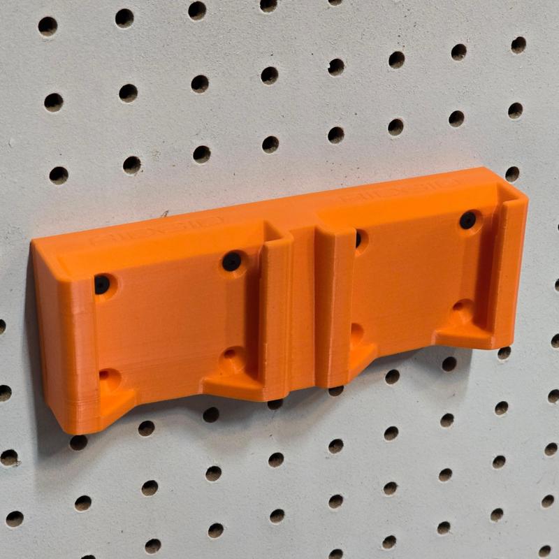 Pegboard Mount for Ridgid Two Battery Holder