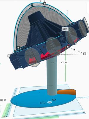 UFO 1970s lamp ore model 