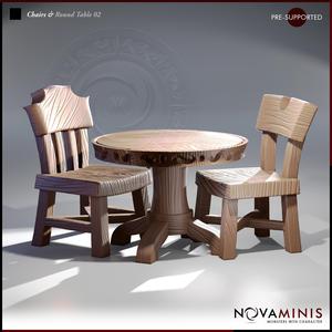 Chairs & Round Table 02