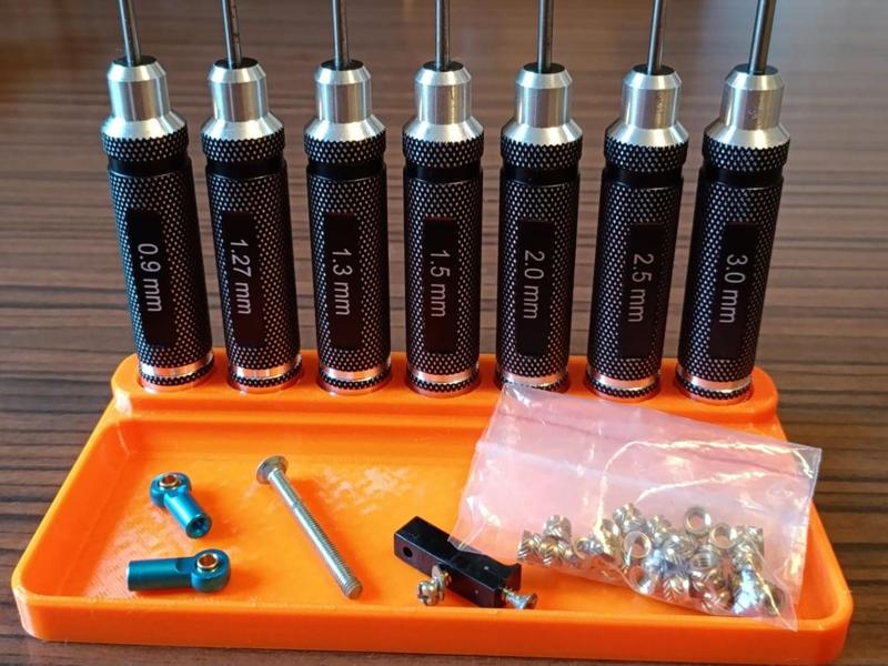 Screwdriver stand with storagetray