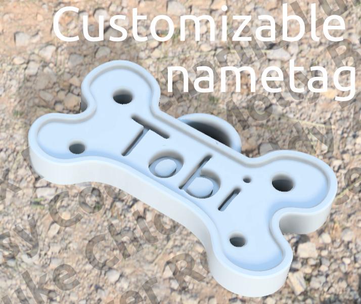 Customizable Nametag for dog