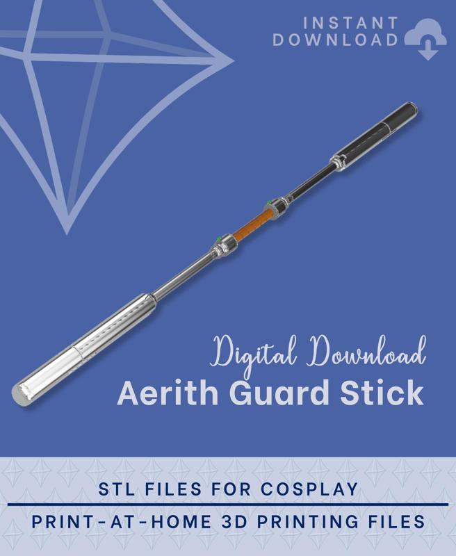 AERITH Guard Stick STL FILES (Final Fantasy VII Remake)