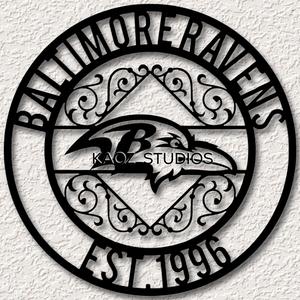 baltimore ravens wall art football wall decor sports logo decoration