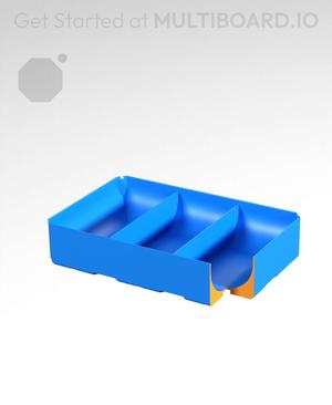 3x2x0.75 - Full Curved - Divided Bin - Multibin Insert