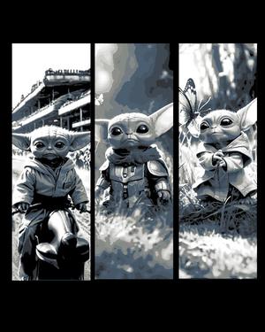  Fan Art of Grogu Experiencing Life - Star Wars Universe Set of Bookmarks