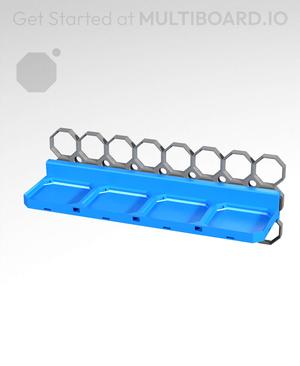 4x1 - Multibin Panel Shelf - Rail Slider
