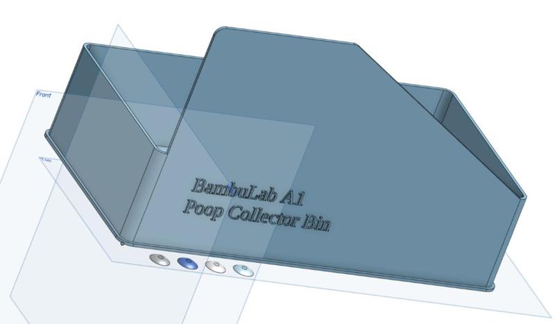 Bambu Lab A1 Poop Collector Bin + Feet