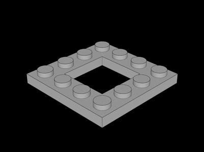 Lego Compatible (64799.dat) Plate  4 x  4 with Open Centre  2 x  2