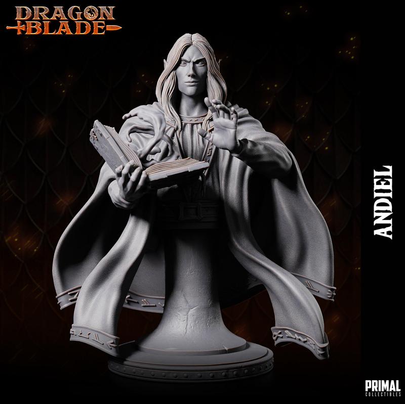 Dark Elf Wizard - Andiel - Bust - August 2023 - DRAGONBLADE-  MASTERS OF DUNGEONS QUEST