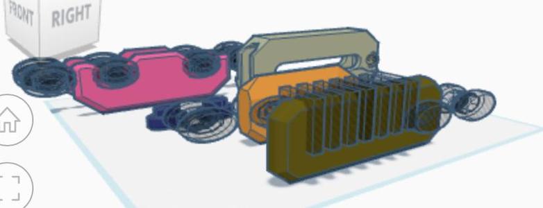 Gravity knife with comb (remix of other model)