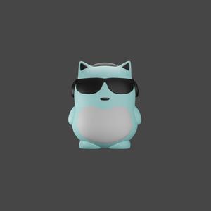 Blue Ham Ham with Glasses