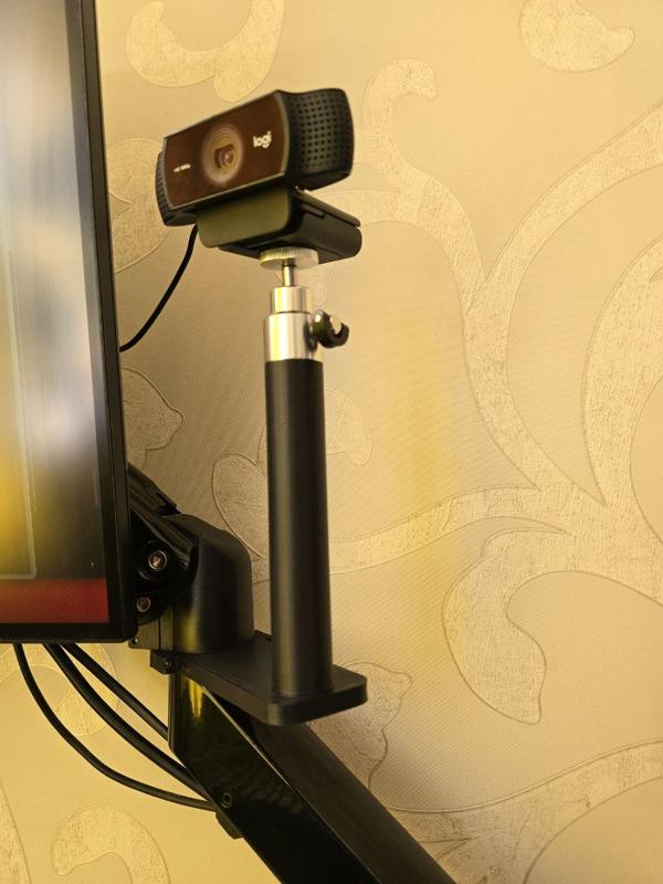 Camere mount for monitor mount