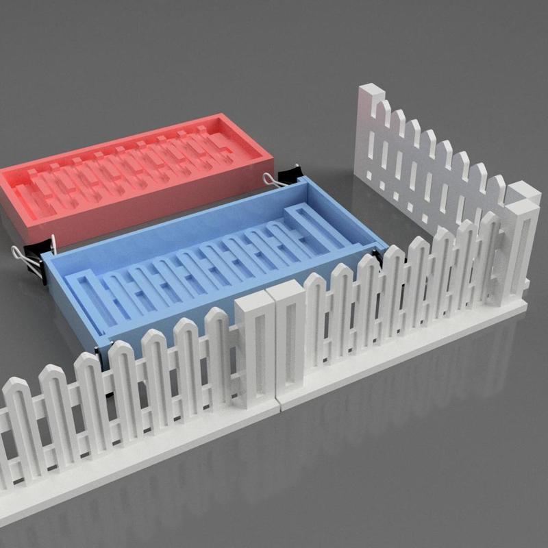 Mold for making  house fence of plaster or cement