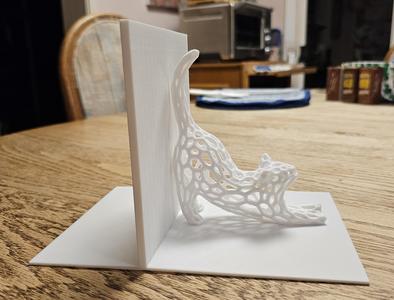 Voronoi Cat Stretch Bookend