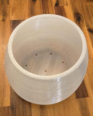 Clear PLA 3D Printed Pot Plant 180mm