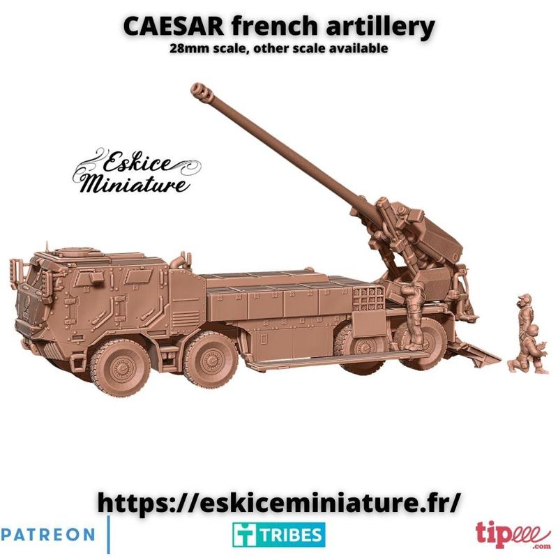 CAESAR french artillery - 28mm