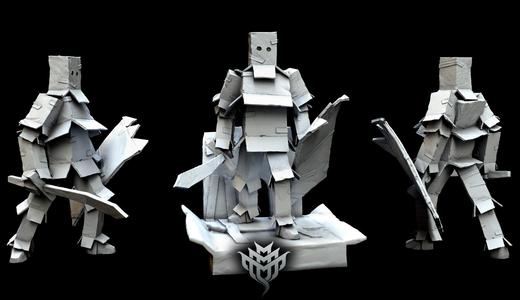 Cardboard Chevalier (pose 1 of 2)