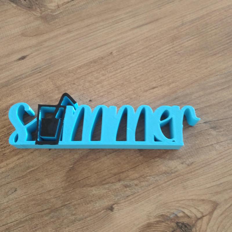 Summer 3D Printed Desk Decor with Drink & Straw