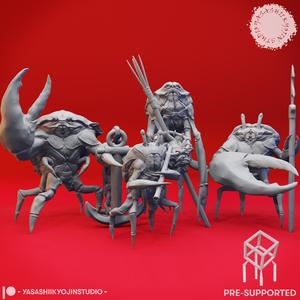 Cast of Crabfolk - Tabletop Miniatures (Pre-Supported)