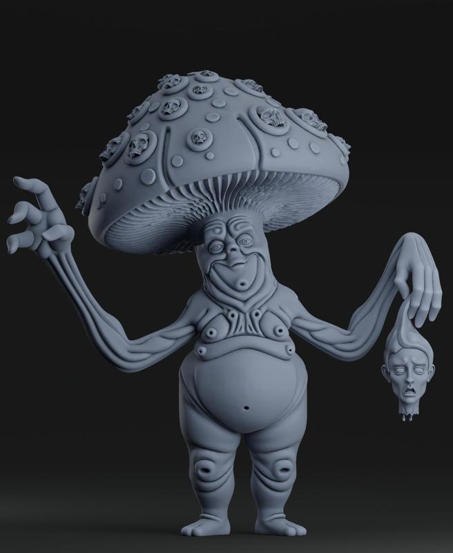 Myconid Executioner + Free Dragon skull Warhammer - 5e DnD Wargame Tabletop RPG