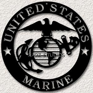 US Marines wall art Military wall decor Marine Decoration USA