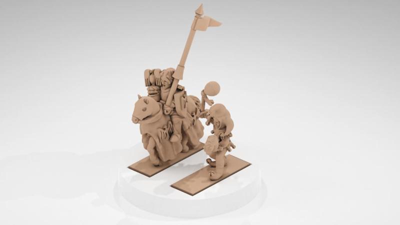 Warmaster Bretonnian Tristan le Troubadour and Jules le Jongleur