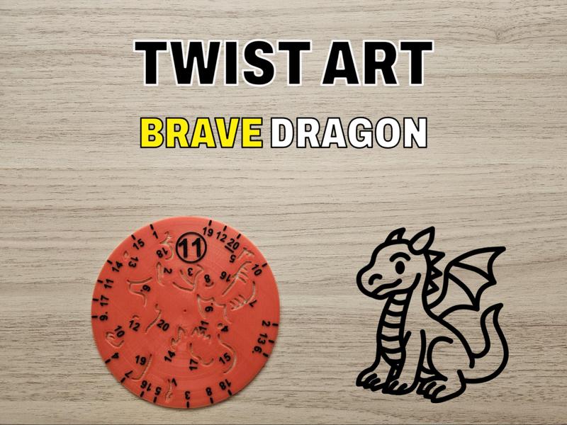 Twist Art 11 Dragon - Rotary Drawing Stencil