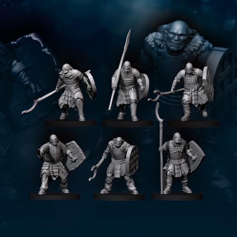 6x Regular Orc with Spear | Dead City | Fantasy