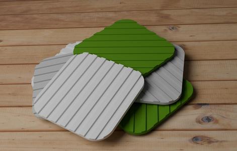 Modern striped coasters