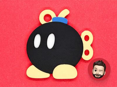 Mario bomb keychain