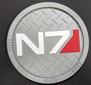 Mass Effect N7 Coaster - Leveled surface