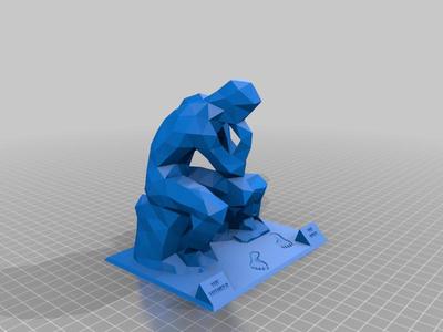 The Thinker and The Doer Lowpoly