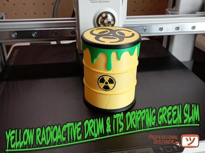 Yellow Radioactive Drum & Its Dripping Green Slim