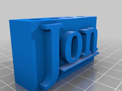 Nameplate/Pencil holder (Jon)