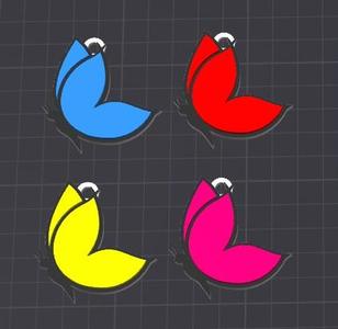 butterfly keychain/necklace charm(free commercial)