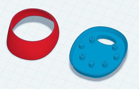 Lidl Glider 2024 Emax 2205 brushless motor mount and cowl