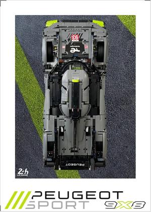 Lego 42156 Peugeot 9X8 Wall Mount