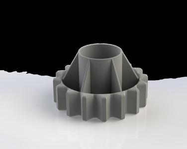 Gear-Shaped Desk Organizer with 6 Compartments and Central Circular Storage