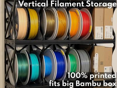 Vertical Filament Storage Shelf System