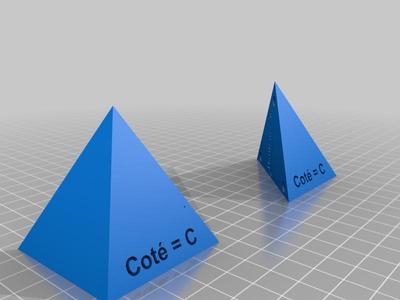 Volume Pyramide base carrée